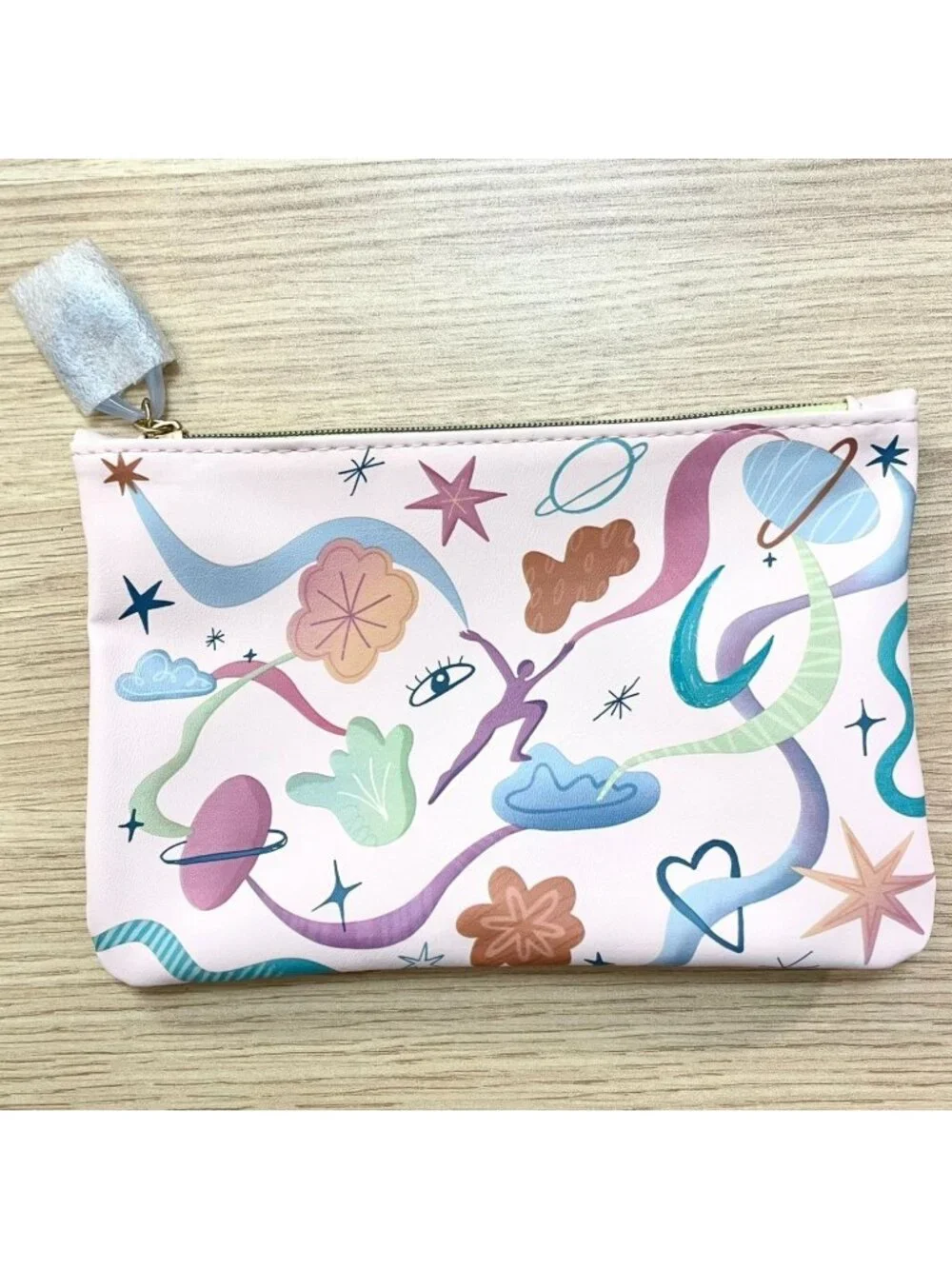 Pastel Cosmic Makeup Bag Jelly Pull Abstract Space Zipper Pouch